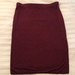 Lily white maroon Pencil skirt